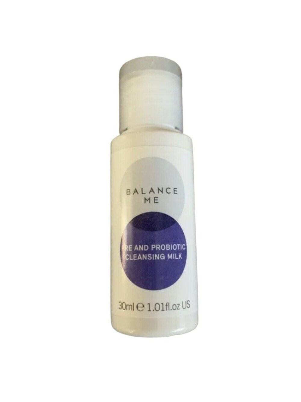 Balance Me Pre and Probiotic Cleansing Milk Cleanser Travel Trial 1oz 30mL